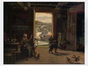 Interieur With Spinning Woman Interieur With Spinning Woman