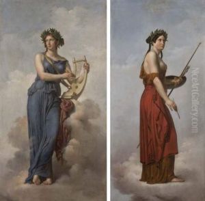 Allegorie De La Peinture (+ Allegorie De La Musique; 2 Works) by Anne-Louis Girodet de Roucy-Triosson