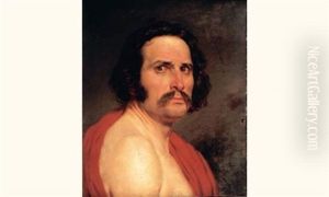 Portait D'homme A La Tunique Rouge by Anne-Louis Girodet de Roucy-Triosson