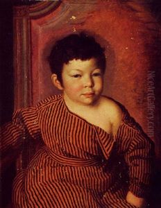 Jeune Garcon A L'habit Raye by Anne-Louis Girodet de Roucy-Triosson