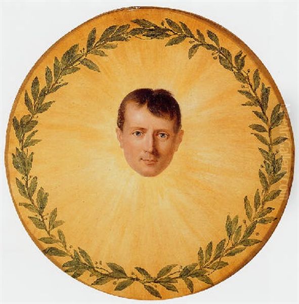 Head Of Napoleon Surrounded By Rays Of Light And A Laurel Wreath - view 1