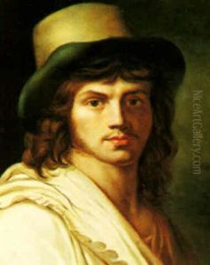 A Portrait Of A Young Man (self-portrait?) by Anne-Louis Girodet de Roucy-Triosson