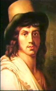 A Portrait Of A Young Man, Possibly A Self Portrait by Anne-Louis Girodet de Roucy-Triosson