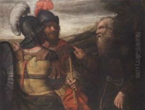 Carlo And Ubaldo Asking Directions To Ascalon From The Hermit
