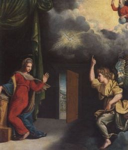 The Annunciation by Girolamo da Carpi