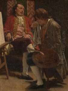 Le Peintre Et Son Modele by Charles Giron