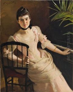 Jeune Femme Au Piano by Charles Giron