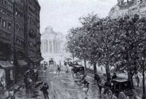 Parisian Street Scene by Henri Emile Giroud