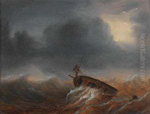 Shipwrecked On The High Seas by Jean Antoine Th. Giroust