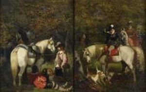 Chasse A Courre (pair) by Achille Giroux