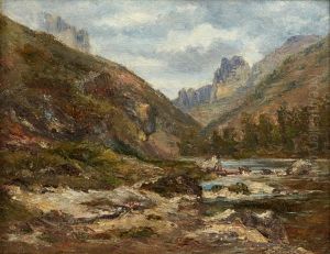 Paysage De Riviere En Montagne