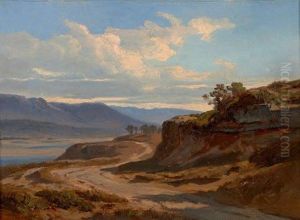 Paysage D'italie: Chemin Bordant Un Fleuve Paysage D'italie: Chemin Bordant Un Fleuve