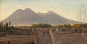 Vue Du Vesuve Depuis Les Ruines De Pompei