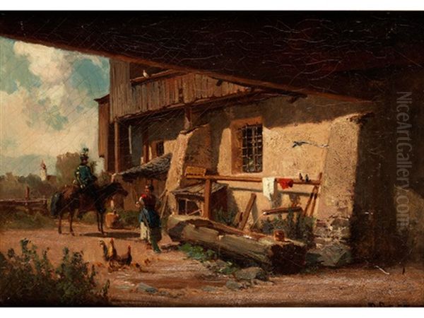 Bauernhof Mit Holzbrunnen - view 1