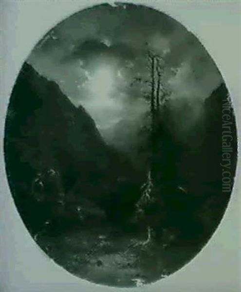 Gebirgslandschaft Im Mondlicht (diam. 57) - view 1