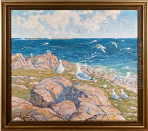 Klippkust Med Fiskmasar by William Gislander