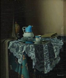 Still Lifes (pair) by Imre Giszinger