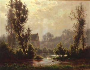 Forest Edge At A Lake
