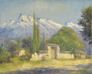 Paisaje Fondo De Montanas by Rinaldo Giudici