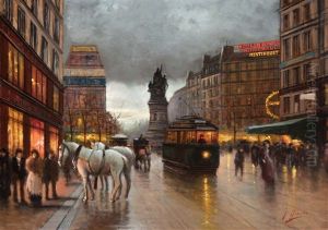 Place De Clichy In Paris by Fausto Giusto