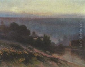 Flusslandschaft Am Abend by Fausto Giusto