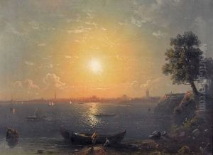 Sonnenuntergang Am Bosporus by Mekertich Givanian