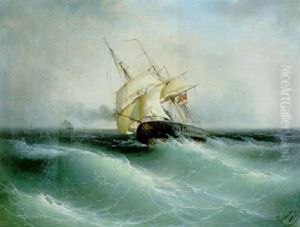 Bateau Dans La Tempete by Mo Givanian