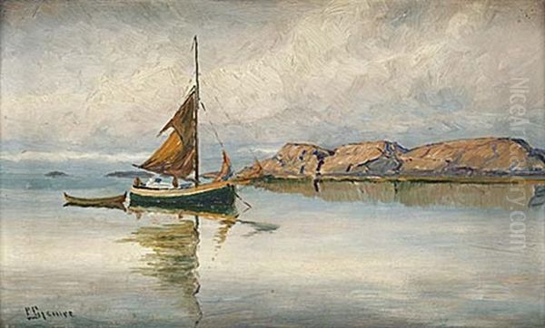 Kustlandskap Med Segelbat - view 1