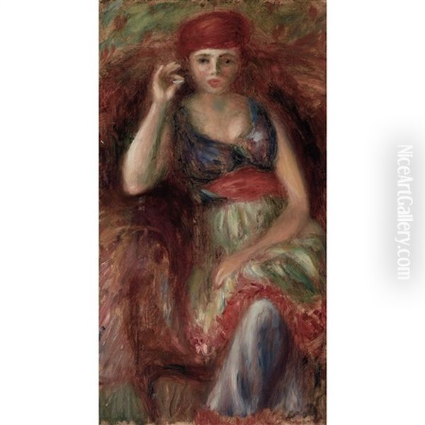 Woman In Costume Smoking - view 1