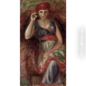 Woman In Costume Smoking by William Glackens