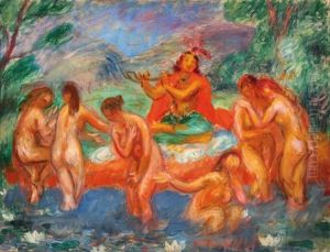 Buddha With Maidens by William Glackens