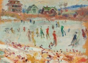 Skaters, Lakewood, New Jersey by William Glackens