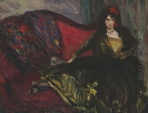 Spanish Lady On A Sofa by William Glackens