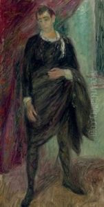 Shakespearean Actor - Walter Hampden As Hamlet by William Glackens