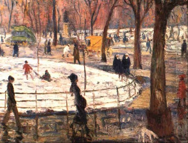 Winter, Washington Square Park - view 1
