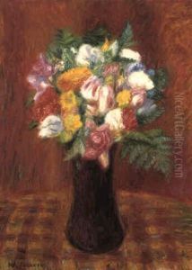 Bouquet In Purple Vase by William Glackens