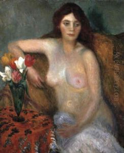 Nude With Tulips by William Glackens