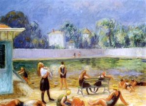 Outdoor Swimming Pool by William Glackens
