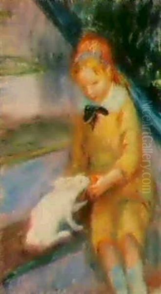 Lenna Feeding A Rabbit - view 1