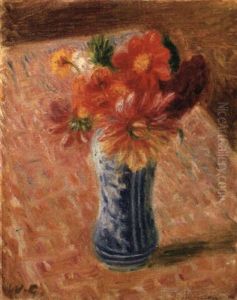 Flowers On A Pink Table by William Glackens