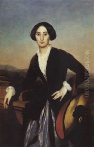 L'elegante Au Chapeau by Auguste Glaize