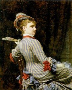 Portrait Of An Elegant Woman by Pierre Paul Leon Glaize