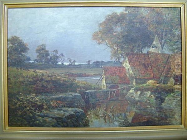 Landscape With Farm Cottages - view 1