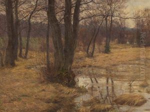 Dachauer Moos In Autumn by Adolf Glatte