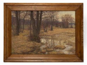 Dachauer Moos In Autumn by Adolf Glatte