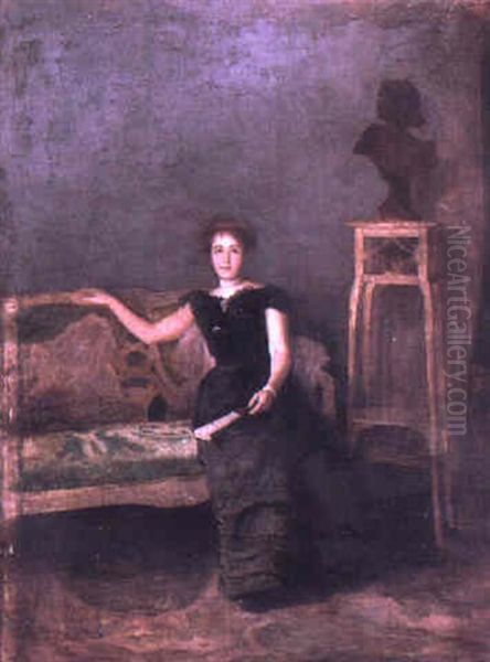 Elegant Lady Seated In An Interior - view 1