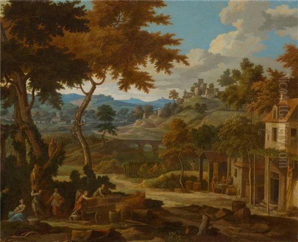 Weinernte In Italienischer Landschaft - view 1