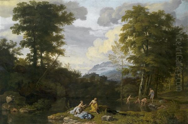 Klassische Landschaft Mit Arkadischer Staffage - view 1