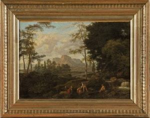 Paysage Italianisant Anime by Johannes (Jan) Glauber