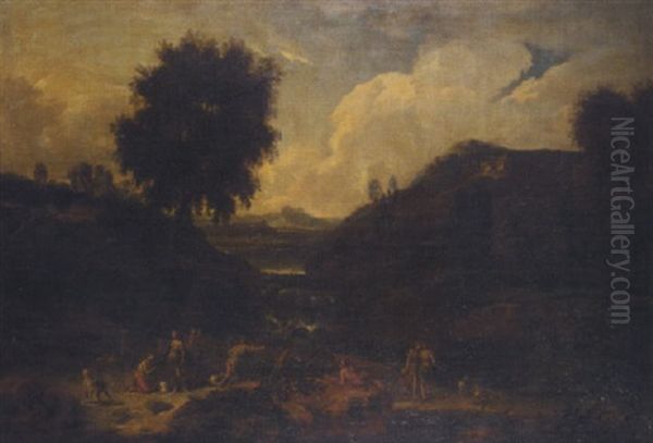 A Classical Landscape With Diana And Her Nymphs Hunting - view 1
